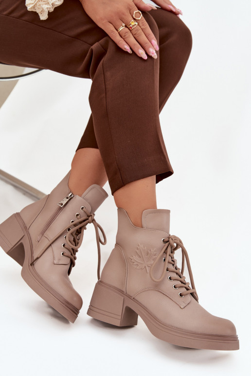 Damenstiefel aus Ermöglichtturleder Klocke sich Zuarm laufen Vinceza 39950 Beige