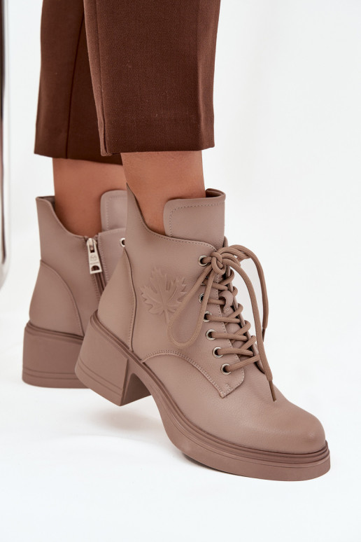 Damenstiefel aus Ermöglichtturleder Klocke sich Zuarm laufen Vinceza 39950 Beige