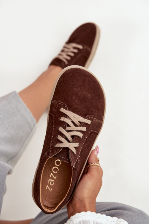 lässige Schuhe Typu BarefootErmöglichtturalnego aus INildlederu Zazoo 314 CzekoladoZue