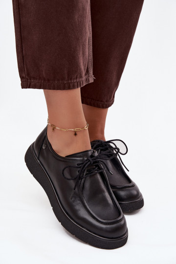 Haut Schuhe Feminin Es mussciejka K7189-01 schZuarze Farbe