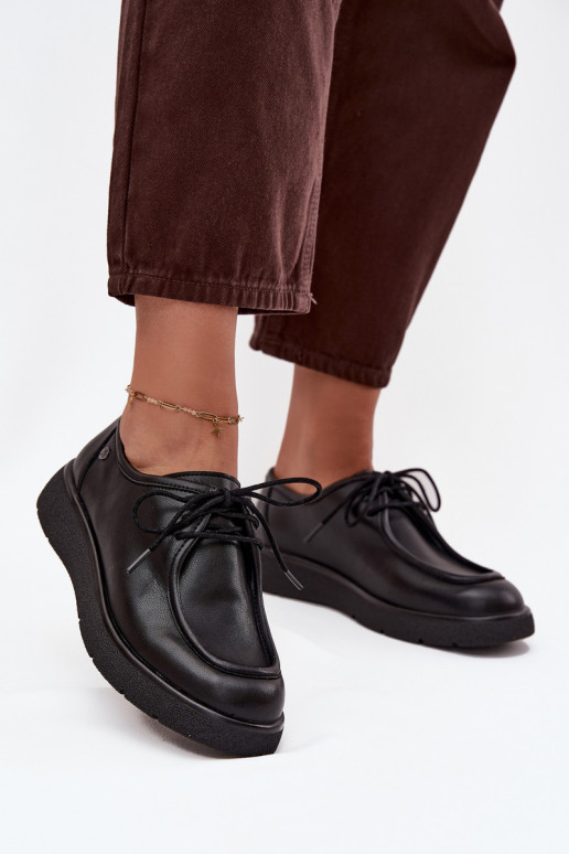 Haut Schuhe Feminin Es mussciejka K7189-01 schZuarze Farbe