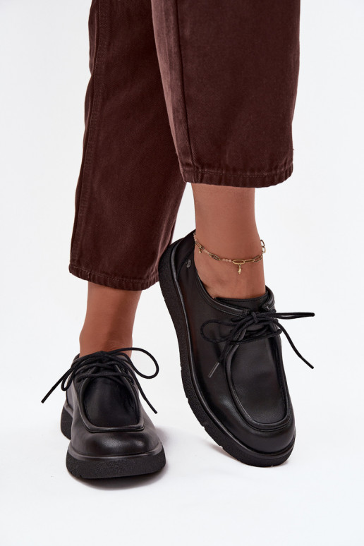 Haut Schuhe Feminin Es mussciejka K7189-01 schZuarze Farbe