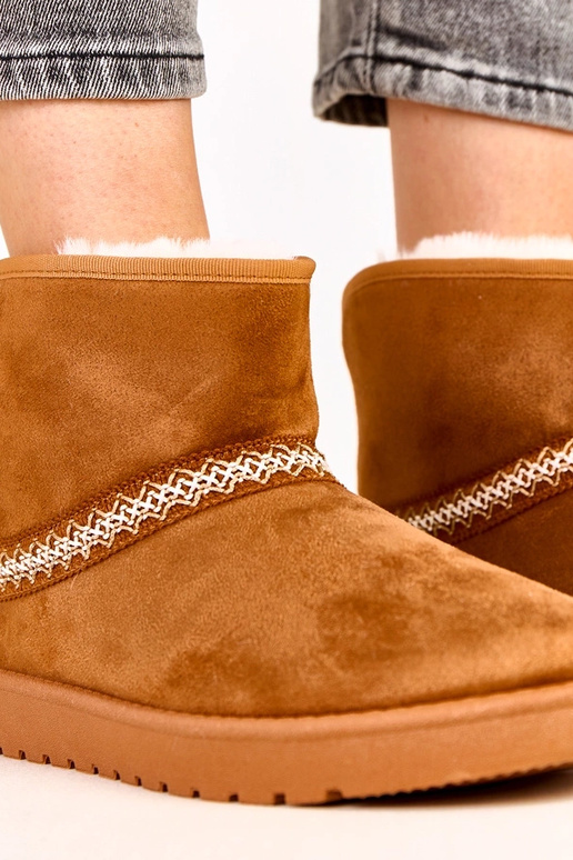 Karamellfarbene niedrige...