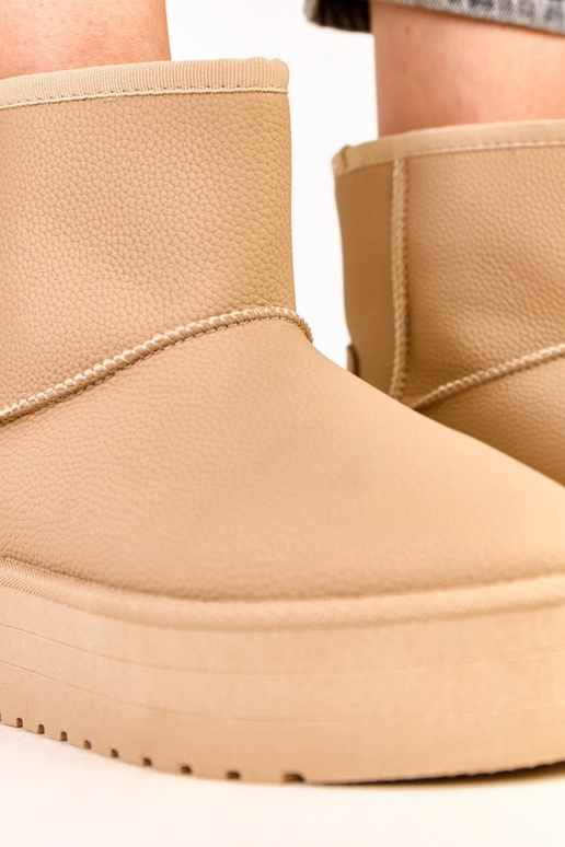 Braune niedrige Schneestiefel mit...