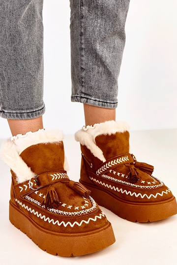 Braune Schneestiefel mit... 2