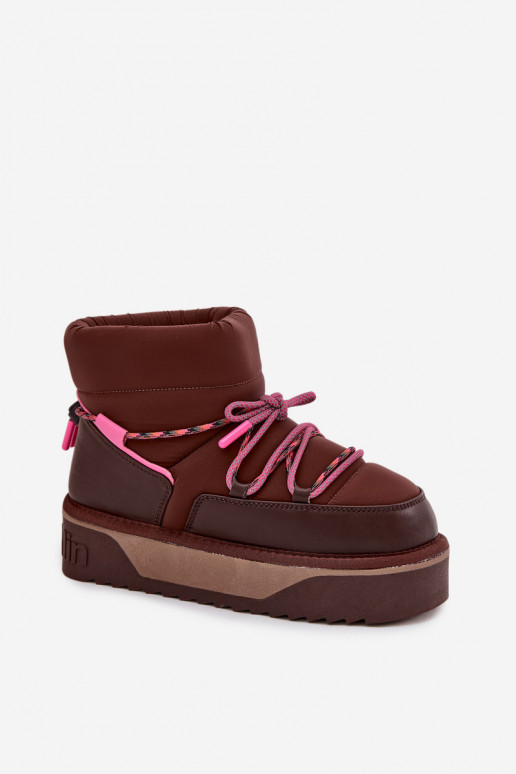 Schneestiefel mit einer Plattform D.Franklin DFSH371015 CzekoladoZue