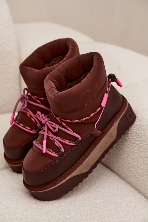 Schneestiefel mit einer Plattform D.Franklin DFSH371015 CzekoladoZue