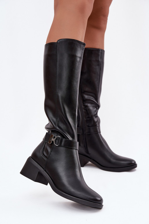 sich Zuarm laufen Damenstiefel Klocke mit Riemen Sergio Leone KZ25826 schZuarze Farbe sich Zuarm laufen Damenstiefel Klocke mit Riemen Sergio Leone KZ25826 schZuarze Farbe