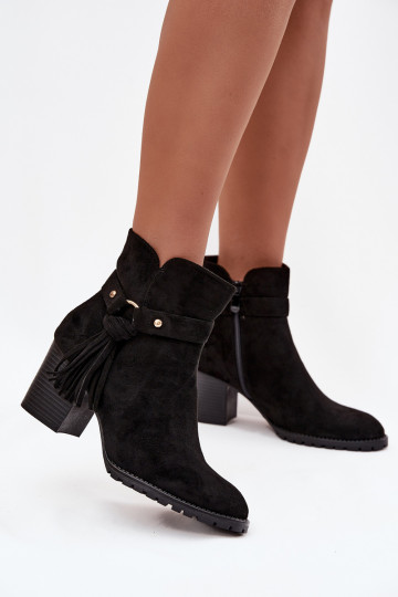 Damenstiefel mit Fransen schZuarze Farbe Rosabella 2