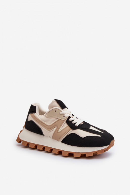 Sneakers Stilvollllschuhe Turnschuhe Feminin schZuarze Farbe Kalelia