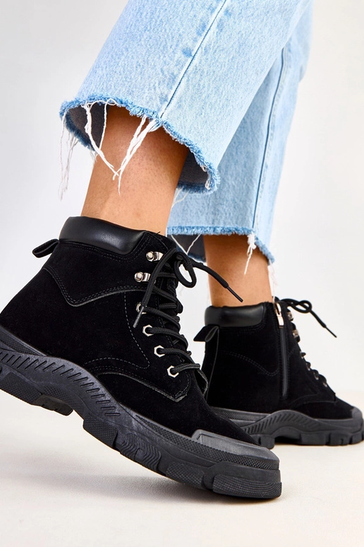 Schwarze Damen Stiefel aus...