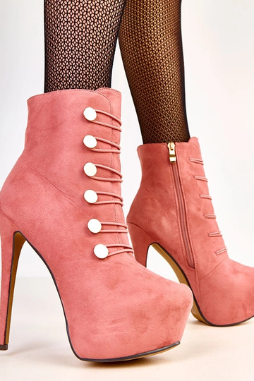 Rosa Stiefeletten mit... 2