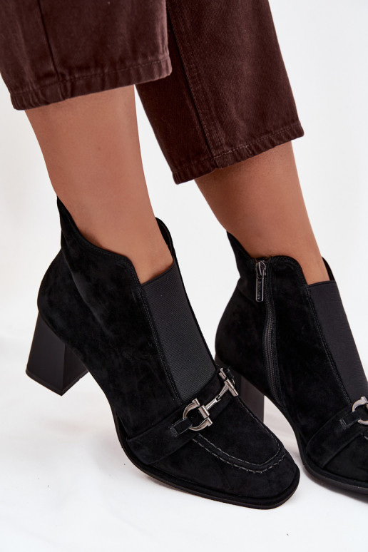 DamenstiefelErmöglichtturalnego aus INildlederu mit Absätzen Artiker 57C0124 schZuarze Farbe