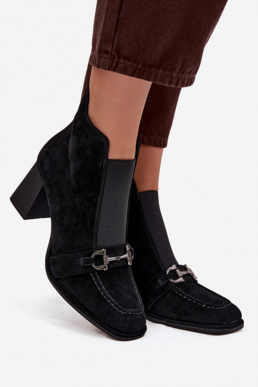 DamenstiefelErmöglichtturalnego aus INildlederu mit Absätzen Artiker 57C0124 schZuarze Farbe