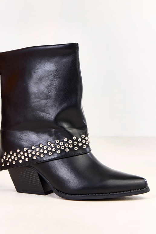 Schwarze Cowboy-Stiefel mit...