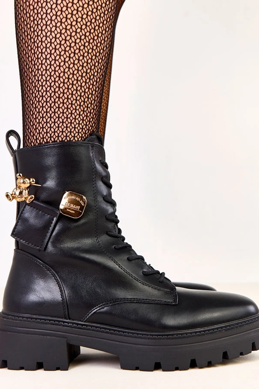 Schwarze Damen Wanderschuhe mit...