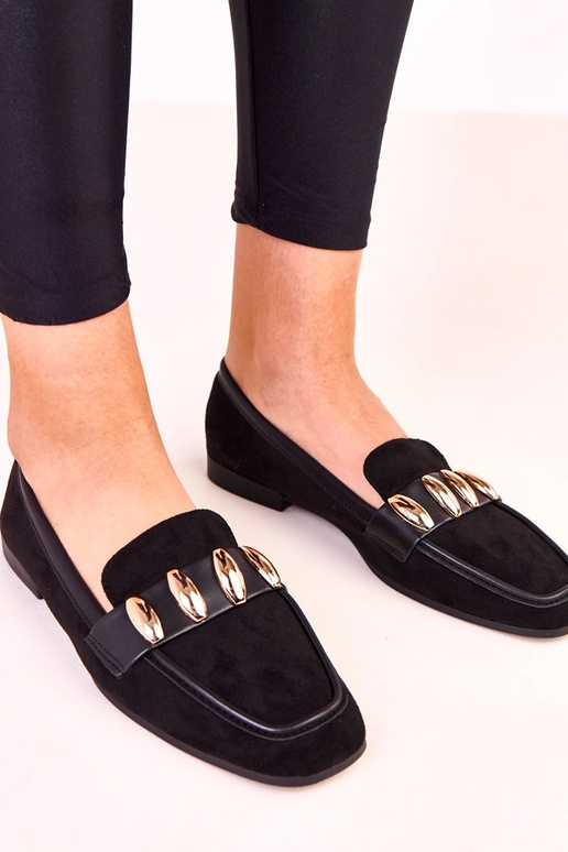 Schwarze elegante Ballerinas mit...