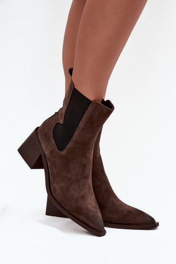 Haut aus INildleder Stiefel mit Heizung im Inneren Artiker 57C0047 braune Farbe 2