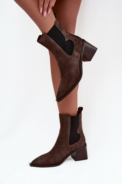 Haut aus INildleder Stiefel mit Heizung im Inneren Artiker 57C0047 braune Farbe Haut aus INildleder Stiefel mit Heizung im Inneren Artiker 57C0047 braune Farbe