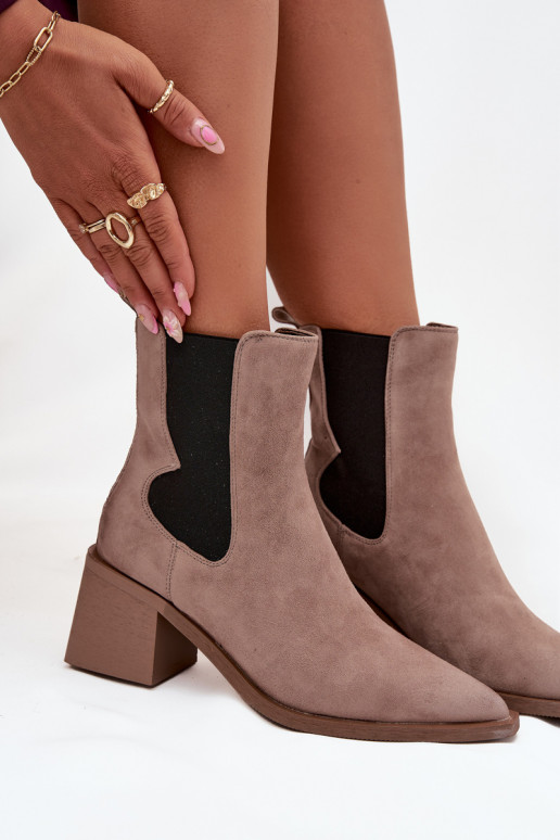 Haut aus INildleder Stiefel mit Heizung im Inneren Artiker 57C0045 Beige