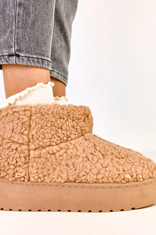 Helle braune Schneestiefel mit...