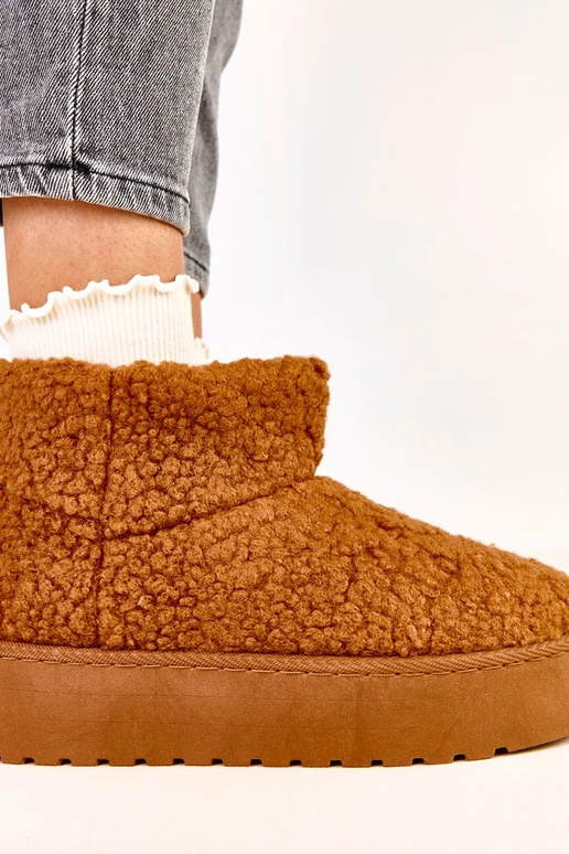 Braune Schneestiefel mit...