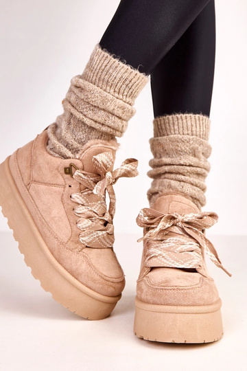 Braune warme Schnürschuhe... 2