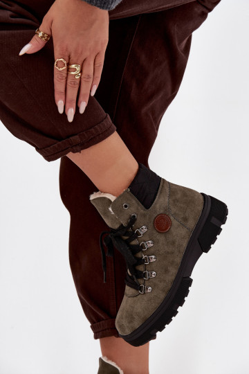 sich Zuarm laufen Schuhe Feminin mit einer Plattform Khaki-Farbe-Farbe Zaraine 2