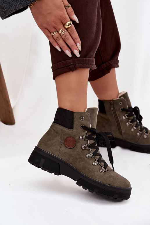 sich Zuarm laufen Schuhe Feminin mit einer Plattform Khaki-Farbe-Farbe Zaraine