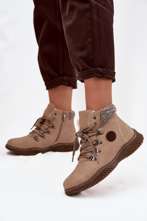 sich Zuarm laufen Stiefel Schuhe Feminin Beige Zenaya