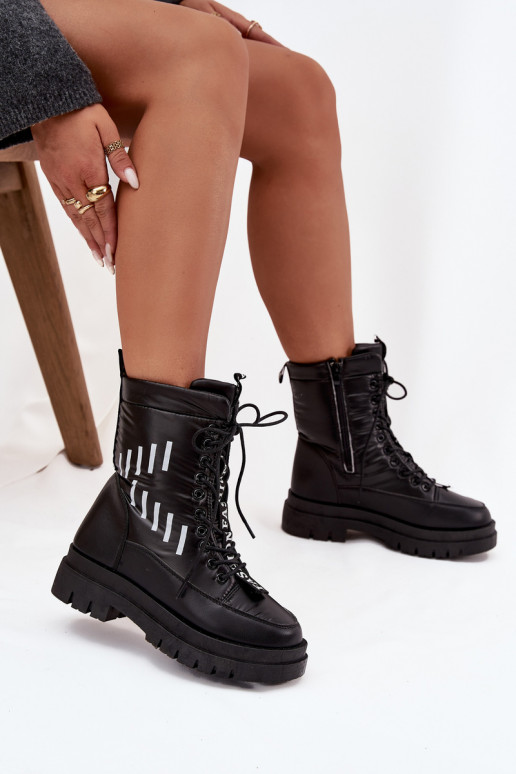 Damen-Schneestiefel zum Schnüren Vinceza 23-34586 schZuarze Farbe Damen-Schneestiefel zum Schnüren Vinceza 23-34586 schZuarze Farbe