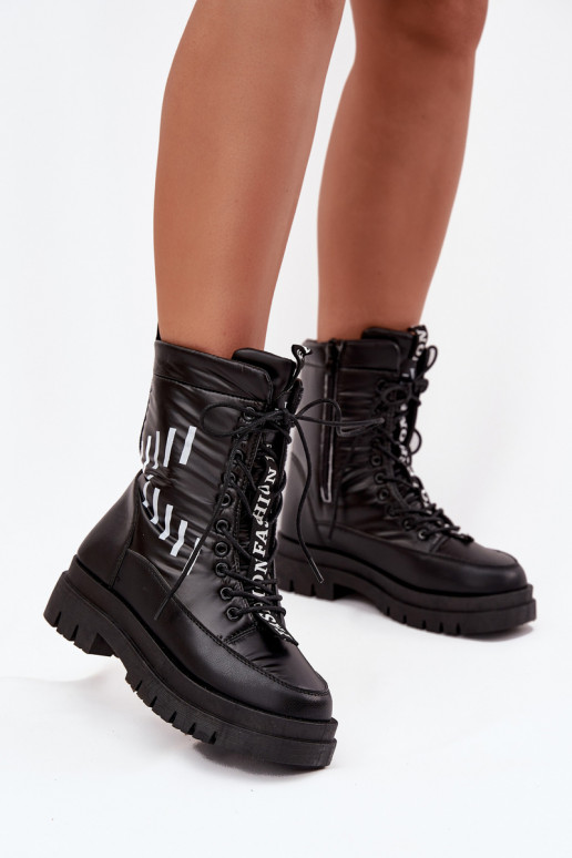 Damen-Schneestiefel zum Schnüren Vinceza 23-34586 schZuarze Farbe Damen-Schneestiefel zum Schnüren Vinceza 23-34586 schZuarze Farbe