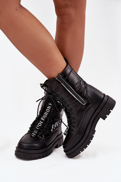 Damen-Schneestiefel zum Schnüren Vinceza 23-34586 schZuarze Farbe Damen-Schneestiefel zum Schnüren Vinceza 23-34586 schZuarze Farbe