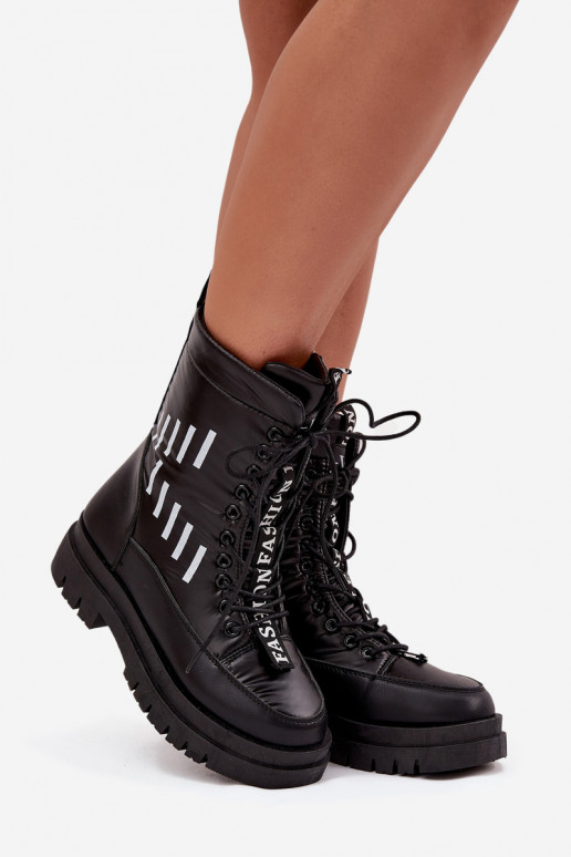 Damen-Schneestiefel zum Schnüren Vinceza 23-34586 schZuarze Farbe Damen-Schneestiefel zum Schnüren Vinceza 23-34586 schZuarze Farbe