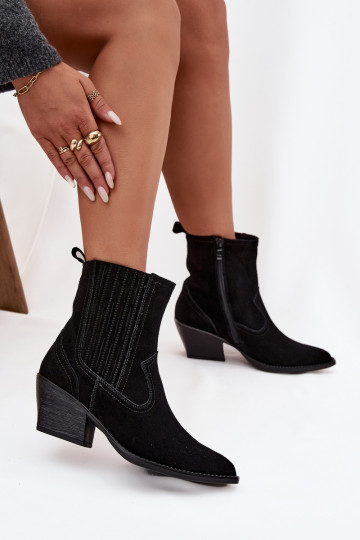 INildlederschuhe CoZuboy-Stil Feminin mit Absätzen sich Zuarm laufen schZuarze Farbe Dylira