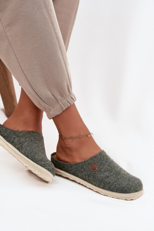 Schuhe hausgemacht Hausschuhe Feminin Inblu CS000047 grüne Farbe