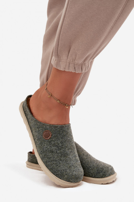 Schuhe hausgemacht Hausschuhe Feminin Inblu CS000047 grüne Farbe