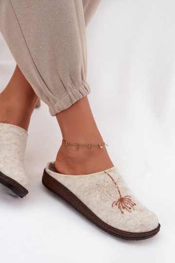 Feminin Schuhe hausgemacht Hausschuhe Inblu NL000011 Beige