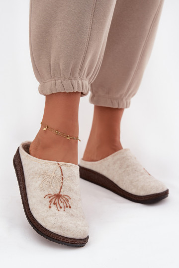 Feminin Schuhe hausgemacht Hausschuhe Inblu NL000011 Beige 2