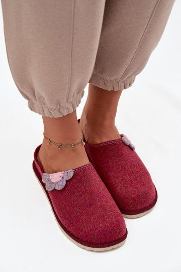 Hausschuhe Feminin Mit einer Blume Inblu CS000043 Burgund
