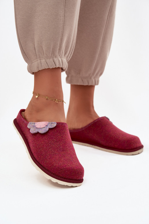 Hausschuhe Feminin Mit einer Blume Inblu CS000043 Burgund Hausschuhe Feminin Mit einer Blume Inblu CS000043 Burgund