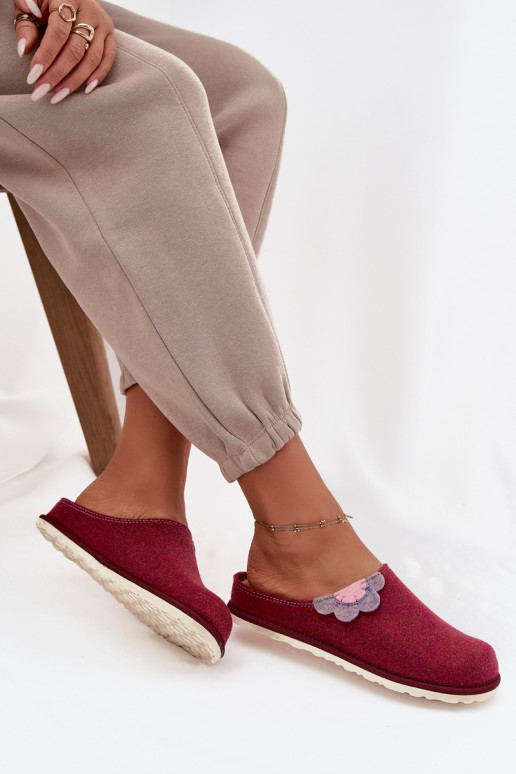 Hausschuhe Feminin Mit einer Blume Inblu CS000043 Burgund Hausschuhe Feminin Mit einer Blume Inblu CS000043 Burgund