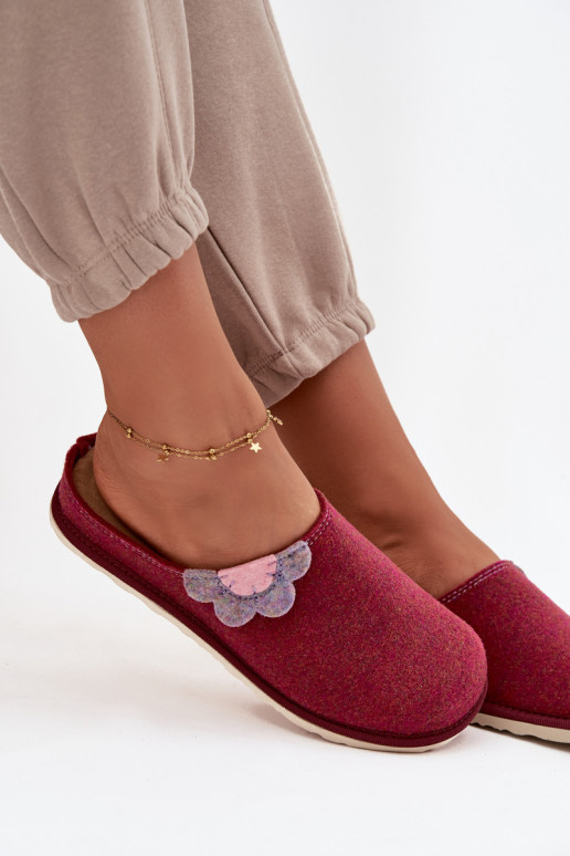 Hausschuhe Feminin Mit einer Blume Inblu CS000043 Burgund Hausschuhe Feminin Mit einer Blume Inblu CS000043 Burgund