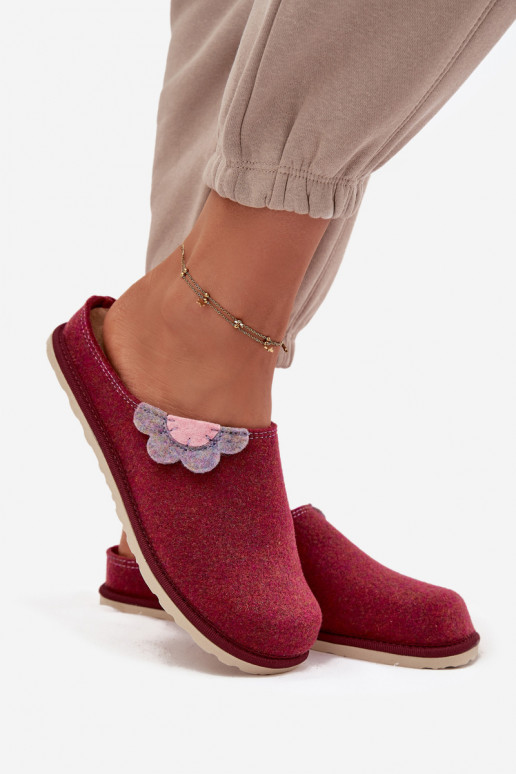 Hausschuhe Feminin Mit einer Blume Inblu CS000043 Burgund Hausschuhe Feminin Mit einer Blume Inblu CS000043 Burgund