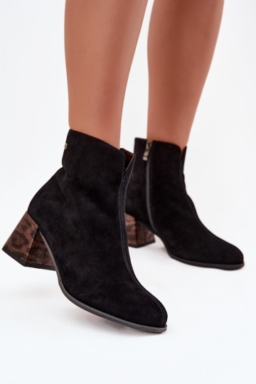 Haut aus INildleder Damenstiefel Es mussciejka K7202-01 schZuarze Farbe 2