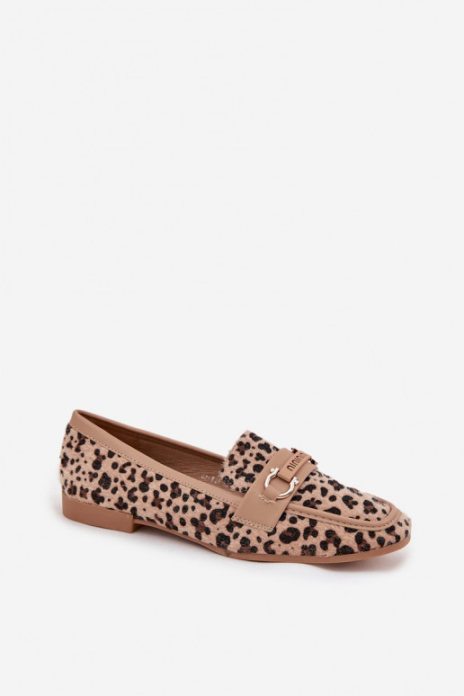 Mokassins Mokassins Feminin Mit Dekorationen Element mit Leopardenfellmuster Beige Evelora Mokassins Mokassins Feminin Mit Dekorationen Element mit Leopardenfellmuster Beige Evelora