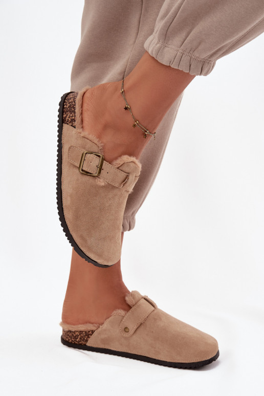 Hausschuhe Verstopfungen Feminin sich Zuarm laufen mit Fell innen mit Schnallen Beige Sylisse Hausschuhe Verstopfungen Feminin sich Zuarm laufen mit Fell innen mit Schnallen Beige Sylisse