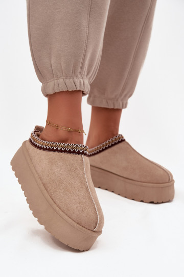 Schneestiefel Feminin Mit Dekorationen Haftem Beige Jenira 2