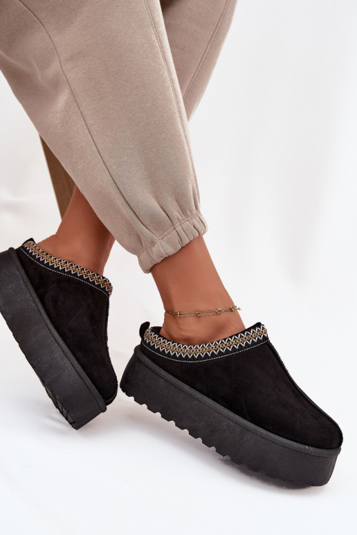 Schneestiefel Feminin Mit Dekorationen Haftem schZuarze Farbe Jenira