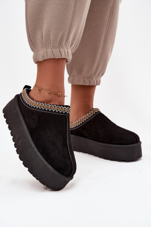 Schneestiefel Feminin Mit Dekorationen Haftem schZuarze Farbe Jenira